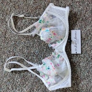 Floral unlined bra